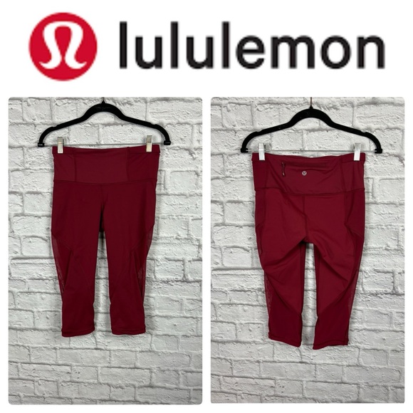 lululemon athletica Pants - Lululemon Capri mesh legging size 6